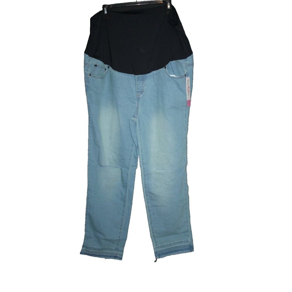 Times Two Maternity Denim Jeans Pregnancy Sz 2X Light Blue Jean NEW NWT